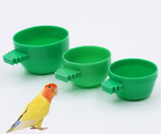 鳥用餌入れ 2個セット カップフィーダー 水入れ ペット用 丸型 フードボウル 給餌器 餌入れ ゲージ用 取付け 小鳥 トリ インコ 文鳥