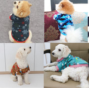 ドッグウェア ペット服 犬用 イヌ 猫 ネコ フリース 犬服 袖あり プルオーバー あったか 無地 ハート チェック スター ホネ 迷彩 花 雪 足跡 ドクロ かわいい お出かけ 猫服 キャットウェア 冬 秋 春