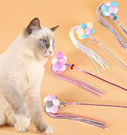 猫用おもちゃ 猫じゃらし ペット用品 ねこ用 紐 鈴付き 可愛い カラフル キャットトイ トーイ 玩具 オモチャ 運動不足解消 ストレス解消 遊びグッズ ペットグッズ ネコグッズ