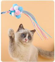 猫用おもちゃ 猫じゃらし ペット用品 ねこ用 紐 鈴付き 可愛い カラフル キャットトイ トーイ 玩具 オモチャ 運動不足解消 ストレス解消 遊びグッズ ペットグッズ ネコグッズ