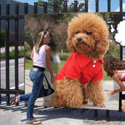 ドッグウェア ペットウェア ポロシャツ 犬の服 犬服 洋服 ペット用品 小型犬 トップス 袖付き 袖あり 襟付き 鹿の子 無地 シンプル お散歩 お出かけ おしゃれ かわいい いぬ 猫 ねこ