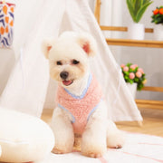 ドッグウェア 犬服 ベスト ペット 小型犬 猫 洋服 ボアフリース 防寒 暖かい 秋冬 ふわふわモコモコ ノースリーブ Vネック