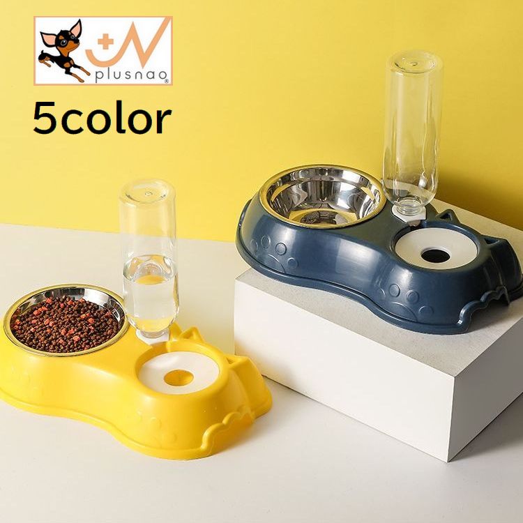 自動給水器 ペット用食器 フードボウル ウォーターボウル 犬用 猫用 ペット用品 ペットグッズ ペットボトル 餌入れ 水入れ エサ 耳付き 足跡 かわいい おしゃれ 便利 イヌ ネコ ドッグ キャット