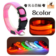 光る首輪 カラー 犬用首輪 LED ボタン電池式 ペットグッズ ペット用品 犬用 点滅 点灯 お散歩グッズ お出かけ 夜のお散歩 夜間用 雨の日 おしゃれ 目立つ 安全対策 いぬ 小型犬 中型犬 猫用