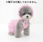 ペットウェア つなぎ オーバーオール サロペットパンツ 犬用 猫用 ドッグウェア キャットウェア 袖なし プルオーバー チェック柄 ギンガムチェック カジュアル おしゃれ かわいい お散歩 お出かけ 普段使い ペット服 犬の服 猫の服
