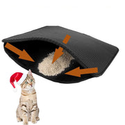 砂取りマット 猫用 トイレマット 猫砂キャッチャー 砂落とし ネコ ペット用品 飛び散り防止 滑り止め 防水 大判 長方形 水洗い可