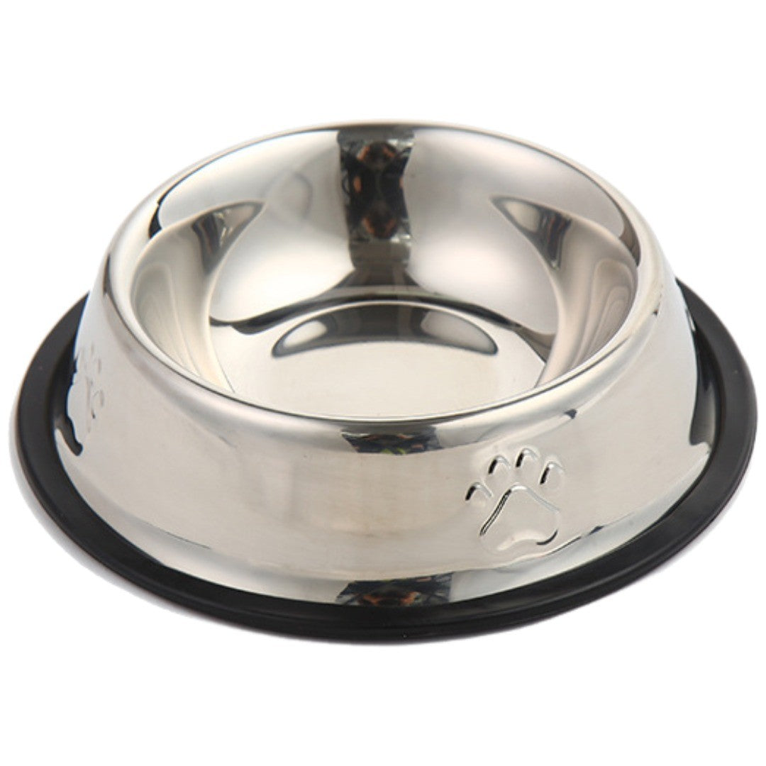 ペット用食器 犬用食器 猫用食器 フードボウル ウォーターボウル 16cm 18cm 22cm 滑り止め 餌入れ 水入れ ステンレス製 シンプル 肉球 犬 猫 えさ入れ エサ入れ いぬ イヌ ドッグ DOG ねこ ネコ キャット CAT