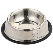 ペット用食器 犬用食器 猫用食器 フードボウル ウォーターボウル 16cm 18cm 22cm 滑り止め 餌入れ 水入れ ステンレス製 シンプル 肉球 犬 猫 えさ入れ エサ入れ いぬ イヌ ドッグ DOG ねこ ネコ キャット CAT