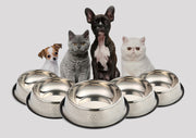 ペット用食器 犬用食器 猫用食器 フードボウル ウォーターボウル 16cm 18cm 22cm 滑り止め 餌入れ 水入れ ステンレス製 シンプル 肉球 犬 猫 えさ入れ エサ入れ いぬ イヌ ドッグ DOG ねこ ネコ キャット CAT