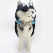 首輪 犬 猫 ペット用 蝶ネクタイ ネクタイ カラフル ストーン チョーカー 調節可 ペットグッズ ペット用品 ウェア 散歩 散歩グッズ ドライブ