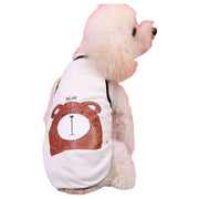 ドッグウェア タンクトップ ペット用品 犬服 猫服 小型犬 アニマル 動物 プリント キリン ゾウ キツネ クマ ノースリーブ プルオーバー イラスト おしゃれ かわいい お出かけ お散歩 いぬ イヌ ねこ ネコ キャットウェア