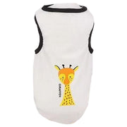 ドッグウェア タンクトップ ペット用品 犬服 猫服 小型犬 アニマル 動物 プリント キリン ゾウ キツネ クマ ノースリーブ プルオーバー イラスト おしゃれ かわいい お出かけ お散歩 いぬ イヌ ねこ ネコ キャットウェア