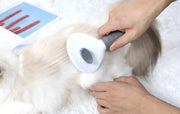 スリッカーブラシ ピンブラシ ペット用 猫用 犬用 ネコ イヌ ブラッシング 毛玉取り グルーミング 抜け毛取り お手入れ ケア用品 もつれ ワンタッチ 短毛 長毛 ペットグッズ