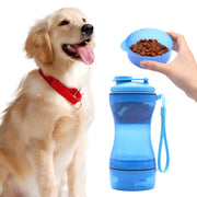 ペット用 携帯水筒 ウォーターボトル 餌入れ 犬用 猫用 ペット用品 給水器 給水ボトル エサ入れ ストラップ付き お散歩 お出かけ 無地 ピンク ブルー グリーン シンプル 便利 いぬ ねこ イヌ ネコ