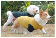 ドッグウェア いぬ服 カットソー ニットソー 半袖風 犬 猫 ペット用品 トップス 上着 プルオーバー アシンメトリー ハイネック 伸縮 柔軟性 無地 ツートン バイカラー シンプル カジュアル かわいい おしゃれ かっこいい 小中大型 イヌ DOG ネコ ねこ キャット 春 夏 秋 冬 オールシーズン 記念写真 インスタ映え ギフト プレゼント 贈り物 お出掛け お散歩 公園