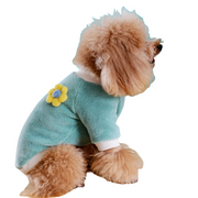 ペットウェア トレーナー ペット用 犬用 猫用 犬服 ドッグウェア ベルベット調 ラウンドネック ペットグッズ 花モチーフ 無地 ボーダー 水玉 ヒョウ柄 可愛い おしゃれ 防寒 あったか 秋 冬