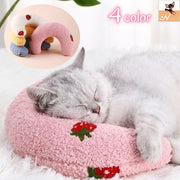 まくら あご枕 ペット用品 クッション 寝具 猫 シニア犬 高齢 介護 動物 ボア ふわふわ もこもこ 洗える お昼寝 安眠 熟睡