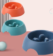 ペット用フードボウル ペット用食器 犬用 猫用 ペット用品 プラスチック スローフィーダー 早食い防止 窒息防止 シンプル おしゃれ かわいい 可愛い カラバリ豊富 黄 オレンジ 青 緑