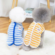 ドッグウェア ペット服 ペットウェア キャットウェア ベスト 犬服 犬 イヌ 猫服 猫 ネコ タンクトップ 背中開き 後ろ開き ボタン 袖なし ボーダー アニマル カジュアル かわいい おしゃれ