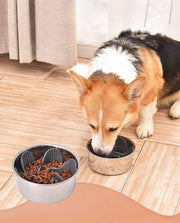 早食い防止 スローフィーダー シリコン 滑り止め 吸盤付き 犬 猫 ペット用 食器 フードボウル組み込み型 サイズ調整 カット可能