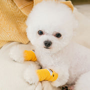 犬用靴下 レッグウォーマー ニット ペット用品 関節保護 カバー 汚れ防止 脱げない ソックス 伸縮 防寒 冷え防止 あったか くつ下 床ずれ防止 介護 老犬 レッグサポーター いぬ イヌ おしゃれ かわいい 小型犬 中型犬 傷舐め防止 床ズレ