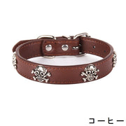 ペット用品 首輪 ペット用 犬 猫 カラフル ドクロ 黒 赤 青 ペット 調整可 散歩 お散歩 カッコいい ワンちゃん ペット用 可愛い