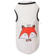ペットウェア ドッグウェア 犬服 タンクトップ 袖なし プルオーバー 犬 猫 キャットウェア カジュアル シンプル プリント柄 キリン ゾウ クマ キツネ アニマル スポーティー お散歩