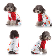 ロンパース ペット服 つなぎ ドッグウェア 犬服 犬用ウェア カバーオール パジャマ 部屋着 ペットウェア ウエア 洋服 小型犬 中型犬 半袖 袖あり 柄 可愛い かわいい おしゃれ シンプル カジュアル 散歩 お出かけ 普段着 記念写真 ワンちゃん ペット用品 プレゼント 袖リブ ポップ 派手