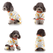 ロンパース ペット服 つなぎ ドッグウェア 犬服 犬用ウェア カバーオール パジャマ 部屋着 ペットウェア ウエア 洋服 小型犬 中型犬 半袖 袖あり 柄 可愛い かわいい おしゃれ シンプル カジュアル 散歩 お出かけ 普段着 記念写真 ワンちゃん ペット用品 プレゼント 袖リブ ポップ 派手