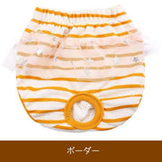 犬用 サニタリーパンツ マナーパンツ 生理用パンツ おむつカバー ヒート 粗相防止 マーキング予防 ドッグカフェ スクール お出掛け ギンガムチェック ボーダー スター ユニコーン チュール付 可愛い 小型犬 超小型犬 ペット用品 ペットグッズ