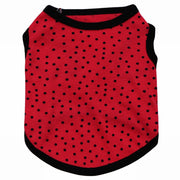 ペット服 タンクトップ 犬 猫 水玉 ドット柄 ノースリーブ 袖なし Tシャツ 散歩 お出掛け ペットウエア 犬服 猫服 春 夏 秋