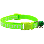 首輪 超小型犬 小型犬 猫 ネコ ペット用 犬用品 猫用品 カラー ワンタッチバックル 鈴付き 骨 ホネ ペットグッズ 可愛い お洒落 シンプル お散歩 お出かけ バックル サイズ調節可能