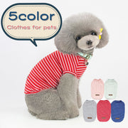 ペットウェア カットソー Tシャツ トップス 犬用服 ドッグ キャット 猫 かわいい おしゃれ キュート ボーダー シンプル カジュアル デイリー お出かけ お散歩 小型犬 中型犬 イヌ ネコ