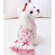 ペットウェア ワンピース 犬服 猫服 洋服 ドッグウェア キャットウェア 袖なし プルオーバー ティアード 花柄 フラワー カジュアル お洒落 可愛い ペット服
