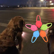 ペット用チャーム 犬用首輪用チャーム 犬 猫 ペット お散歩ライト アクセサリー LED シリコン 首輪取り付け ハーネス取り付け 夜間 散歩 お出かけ