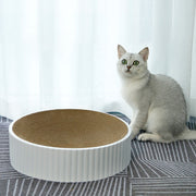 爪とぎ 段ボールタイプ 猫用品 ペット用品 ネコ ねこ ペットグッズ サークル 円形 爪研ぎ 水洗い可能 芯交換可能 無地 単色 シンプル おしゃれ