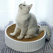 爪とぎ 段ボールタイプ 猫用品 ペット用品 ネコ ねこ ペットグッズ サークル 円形 爪研ぎ 水洗い可能 芯交換可能 無地 単色 シンプル おしゃれ