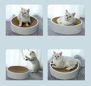 爪とぎ 段ボールタイプ 猫用品 ペット用品 ネコ ねこ ペットグッズ サークル 円形 爪研ぎ 水洗い可能 芯交換可能 無地 単色 シンプル おしゃれ