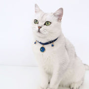 ペット用チョーカー 猫用 犬用 小型犬 子犬 首輪 チャーム付き 星 月 桜 黒猫 クリスマス サイズ調整可能 かわいい おしゃれ ペット用ネックレス キャット ドッグ スター ムーン 飾り付き ペット用品