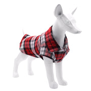 ペットウェア ドッグウェア シャツ 襟付き 犬用 猫用 小型犬 中型犬 ペット用品 ペット服 チェック 袖付き 前開き カジュアル かわいい おしゃれ ボタン