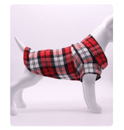 ペットウェア ドッグウェア シャツ 襟付き 犬用 猫用 小型犬 中型犬 ペット用品 ペット服 チェック 袖付き 前開き カジュアル かわいい おしゃれ ボタン