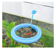 餌拡散防止リング フィーダーカップ 給餌器 魚用エサ皿 水槽 飼育用 吸盤付き エサやり 汚さない 円形 ラウンド 正方形 四角