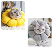 エリザベスカラー 猫 犬 ペット用品 術後ウェア 軽量 柔らかい ソフト クッション 布製 傷口保護 怪我 傷舐め防止 ひまわり