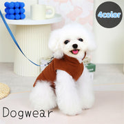 ペットウェア ドッグウェア ベスト いぬ イヌ 犬服 洋服 襟付き フリース Dカン プルオーバー 無地 単色 シンプル お散歩