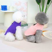 ペットウェア ドッグウェア ベスト いぬ イヌ 犬服 洋服 襟付き フリース Dカン プルオーバー 無地 単色 シンプル お散歩