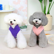 ペットウェア ドッグウェア ベスト いぬ イヌ 犬服 洋服 襟付き フリース Dカン プルオーバー 無地 単色 シンプル お散歩