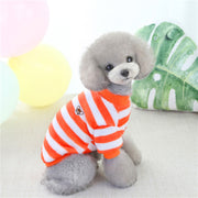ドッグウェア ペットウェア トレーナー 犬服 猫服 小型犬 中型犬 袖付き ボーダー フリース ワッペン付き 秋 冬 お散歩 お出かけ かわいい おしゃれ カジュアル ピンク ブルー オレンジ グリーン 青 緑