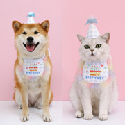 犬用スタイ 猫用スタイ 誕生日 帽子セット よだれかけ エプロン ドッグウェア キャットウェア チェック ペット用品 かわいい おしゃれ レース