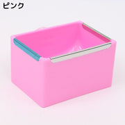小動物用食器 餌入れ エサ入れ フードボックス ケージ取り付け用 ペット用品 給餌 ウサギ チンチラ ハムスター スクエア 丸底