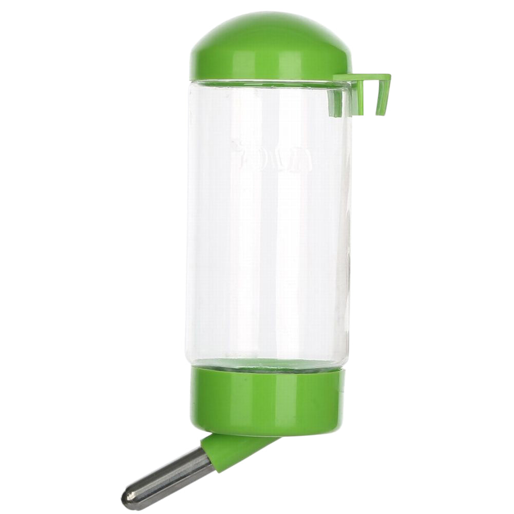 ペット用給水器 給水ボトル ペット用品 犬 ネコ ノズル式 壁掛け 400ml 無地 ピンク ブルー 透明 シンプル かわいい ケージにつけられる